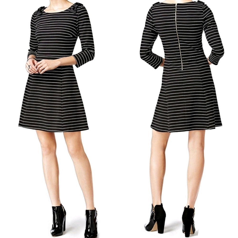 🆕️ MAISON JULES | Bow-Shoulder Fit & Flare Dress